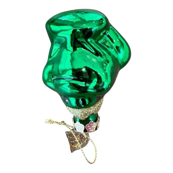 Christmas Ornament Hand Blown Glass Green Frog Thomas Pacconi Classics 2003 Xmas - Picture 5 of 11